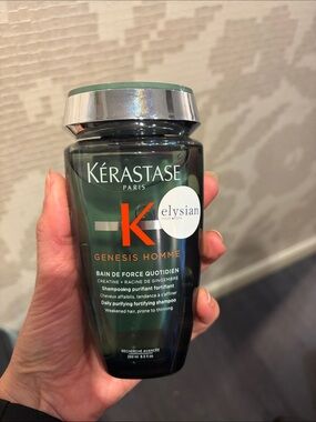 Kerastase Genesis Homme Dark Green and Silver Shampoo Bottle